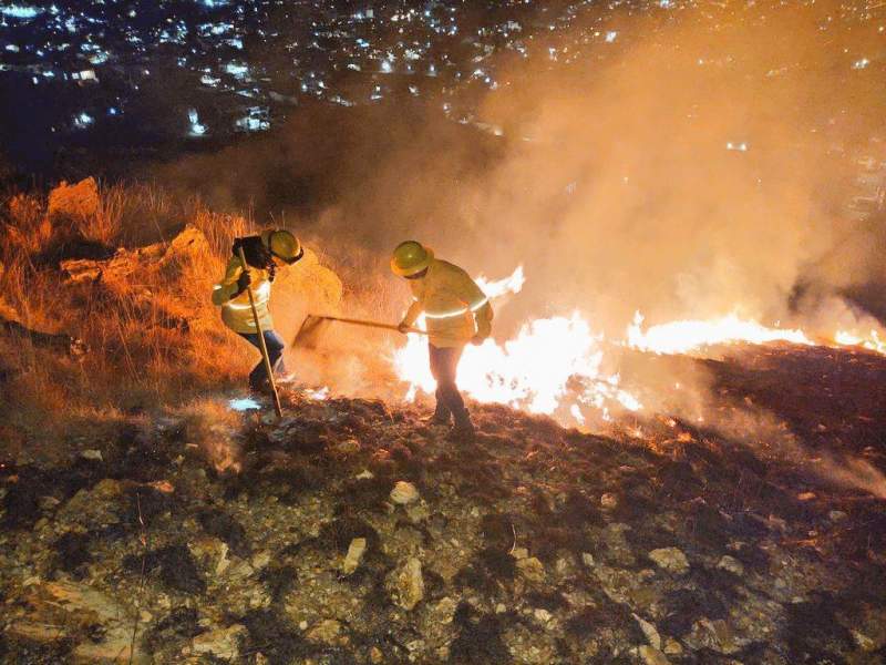 Sin daños materiales ni víctimas el incendio en cerro del Crestón