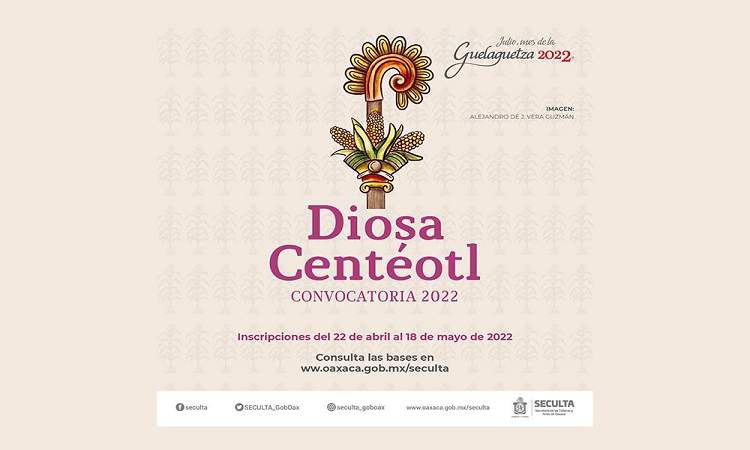 Invita Seculta a participar en el certamen “Diosa Centéotl 2022”