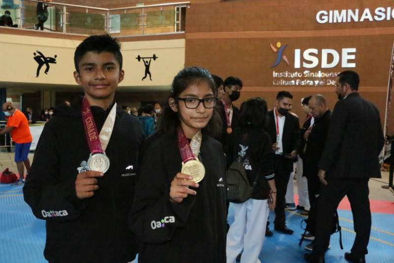Oro y plata para Oaxaca en los Nacionales Conade de taekwondo