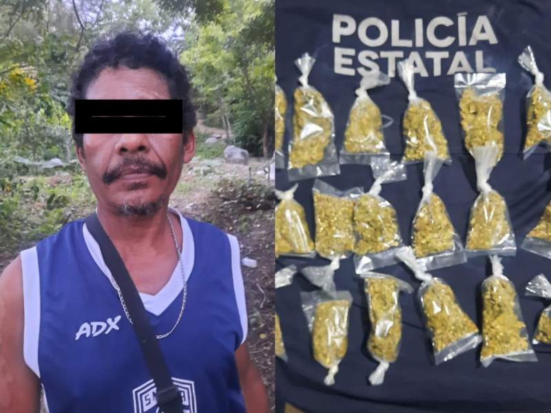 Logra Policía Estatal detención en la Costa de un individuo con droga