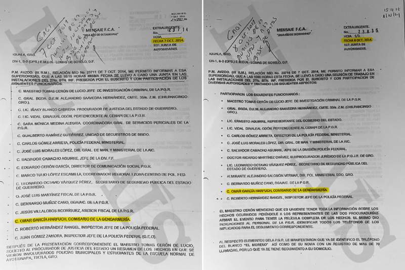 Documentos del Ejército sitúan a García Harfuch en Iguala en dos reuniones de autoridades por el ‘caso Ayotzinapa’