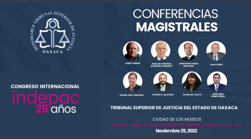 Organizan PJEO y el Instituto Nacional de Estudios Superiores en Derecho Penal Congreso Internacional