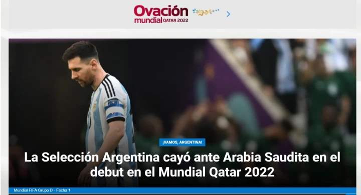 Prensa argentina tras caída con Arabia Saudita: golpe mundial y tormenta del desierto