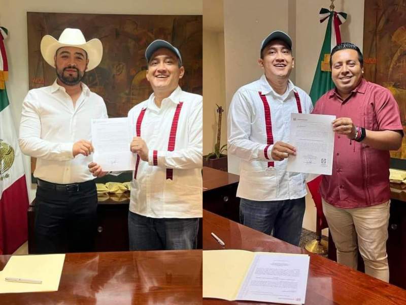 El Secretario de Administración del estado de Oaxaca, Antonino Morales, toma protesta a dos nuevos funcionarios