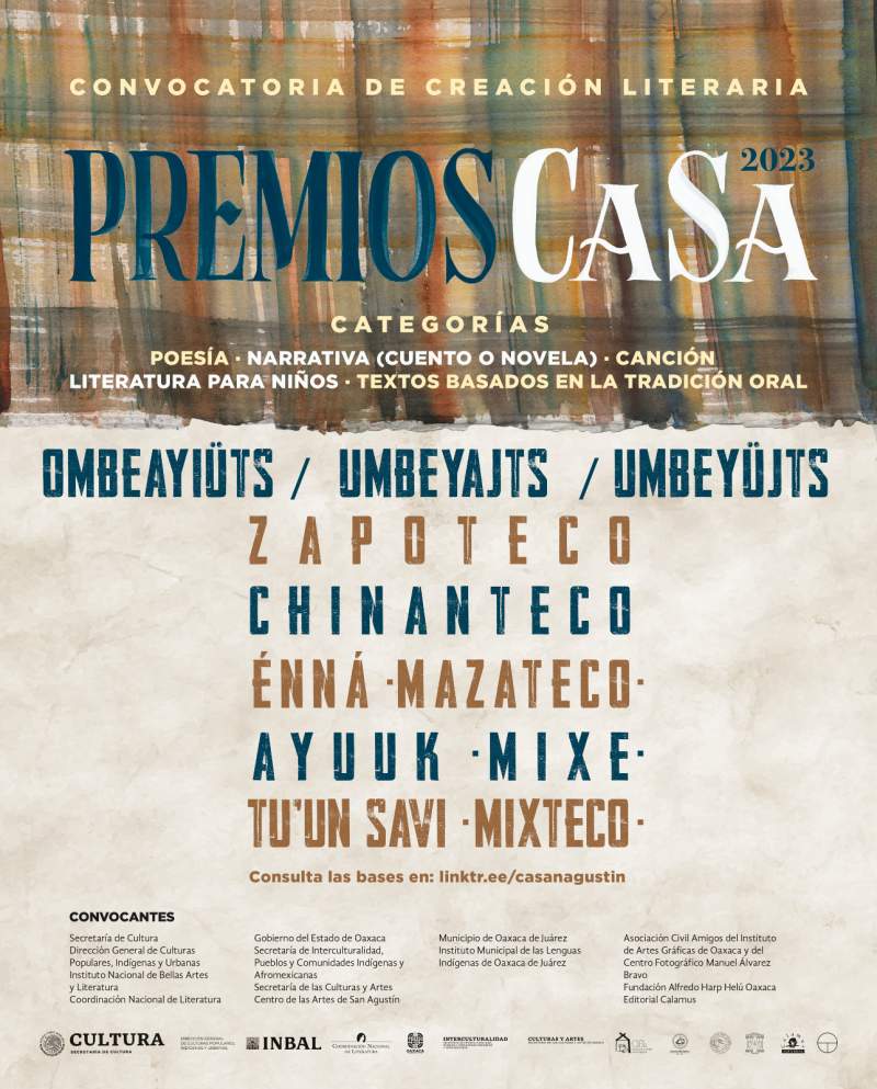 Continúan convocatorias de Premios CaSa de creación literaria en lenguas originarias de Oaxaca