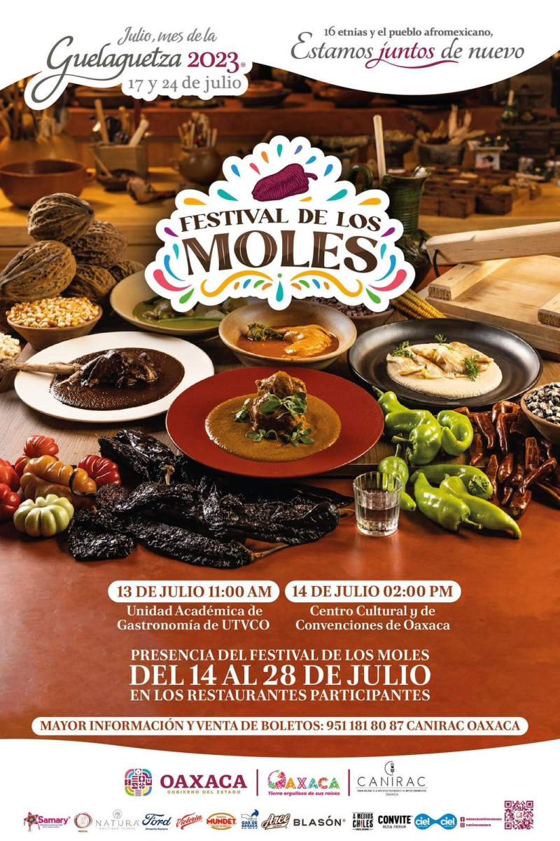 Festival de los Moles 2023 mostrará la enorme riqueza gastronómica de Oaxaca en la Guelaguetza 2023