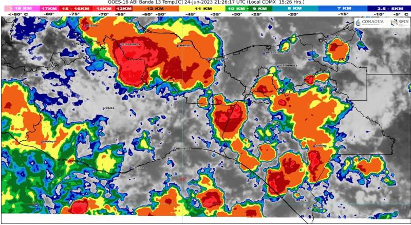 Se pronostican lluvias intensas en Oaxaca para las próximas horas