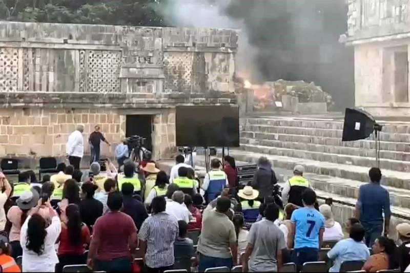 Ocurre cortocircuito en acto de AMLO en Yucatán