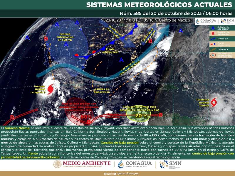 Pronostican lluvias con tormentas dispersas en Sierra Sur y Mixteca